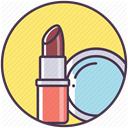 Beauty, cosmetics, fashion, Mirror, Makeup, Lipstick, tools Khaki icon
