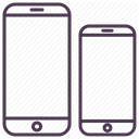 telephone, mobilephone, Iphone, size, phone, Device, smartphone DarkSlateGray icon