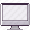 Computer, technology, Imac, screen, Device, Computers, monitor Lavender icon