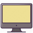 technology, Computer, monitor, screen, Device, Imac, Computers Khaki icon