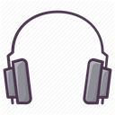 Audio, Headset, play, hear, music, Headphone, listen DimGray icon