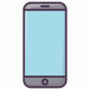 phone, Mobile, Iphone, telephone, mobilephone, Device, smartphone LightBlue icon