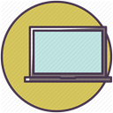 screen, Macbook, Computer, monitor, Device, technology, Laptop DarkKhaki icon