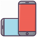 Device, phone, rotate, Iphone, smartphone, mobilephone, telephone Tomato icon