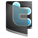 twitter, Folder DarkSlateGray icon