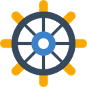 sailing, ship, travel, transport, Tools And Utensils, Boat, navigation, helm Black icon