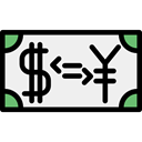 Business, Dollar, Coins, exchange, travel, Currency Exchange, finances, yen, commerce, Currency, Money WhiteSmoke icon