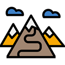 landscape, travel, mountains, Altitude, nature, mountain, Snow Black icon