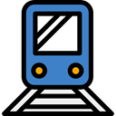 Subway, Railway, public, train, transport, travel Black icon