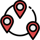 Route, pin, map pointer, Map Location, Map Point, Gps, signs, placeholder, locations, position, start, travel, Finish Black icon