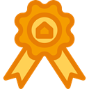 award, Business, house, winner, real estate, Home, medal, Prize DarkOrange icon
