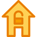internet, real estate, buildings, Page, house, Home SandyBrown icon