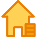 real estate, buildings, house, Page, internet, Home SandyBrown icon