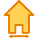 Page, real estate, house, buildings, Home, internet SandyBrown icon