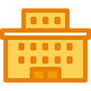 urban, real estate, flat, buildings, houses DarkOrange icon