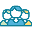 Users, Business And Finance, group, Business, Boss, Command, people, teamwork DarkCyan icon