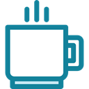 food, coffee cup, hot drink, Chocolate, Tea Cup, Coffee, mug DarkCyan icon