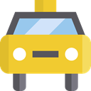 taxi, transportation, vehicle, Car, transport, travel, Automobile Goldenrod icon