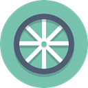 wheel, Bike wheel MediumAquamarine icon