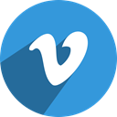 Vimeo, Social, media, network DodgerBlue icon