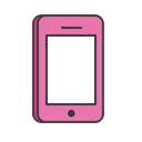 pink, Iphone, smartphone, screen, Mobile, touch, phone Black icon
