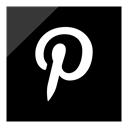 media, pinterest, Logo, Social Black icon