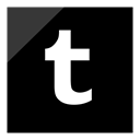 Logo, Tumblr, media, Social Black icon