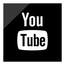 Social, media, Logo, youtube Black icon