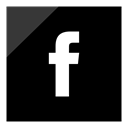 media, Logo, Social, Facebook Black icon