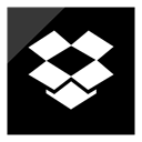 media, dropbox, Logo, Social Black icon