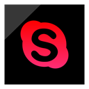 media, Logo, Skype, Social Black icon