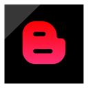 Social, media, blogger, Logo Black icon