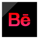 Social, media, Behance, Logo Black icon