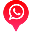 Logo, media, Social, Whatsapp Crimson icon