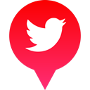 Social, twitter, Logo, media Crimson icon