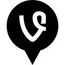 media, Vine, Social, Logo Black icon