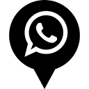 Logo, Whatsapp, media, Social Black icon