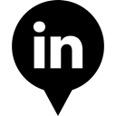 Social, Logo, media, Linkedin Black icon