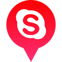 Logo, Skype, Social, media Crimson icon