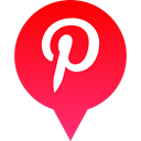 Social, media, pinterest, Logo Crimson icon