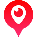 Periscope, media, Social, Logo Crimson icon