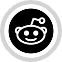 media, Reddit, Logo, Social LightGray icon