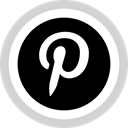 media, Social, pinterest, Logo LightGray icon