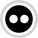 media, Logo, Social, flickr LightGray icon