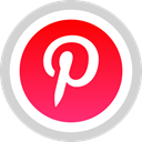pinterst, media, Social, Logo LightGray icon