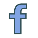 Letter, F, Social, media, Facebook Black icon