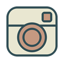 media, Instagram, Camera, Social, photo AntiqueWhite icon