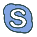 Messenger, Social, Skype, Chat, media CornflowerBlue icon