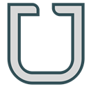 Letter, Brand, u, udacity, single Black icon