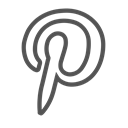 Pininterest, Social, media, visual, P, Letter Black icon